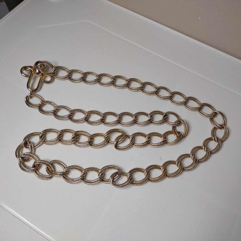 Long Heavy Chain Link Necklace 39 Inches